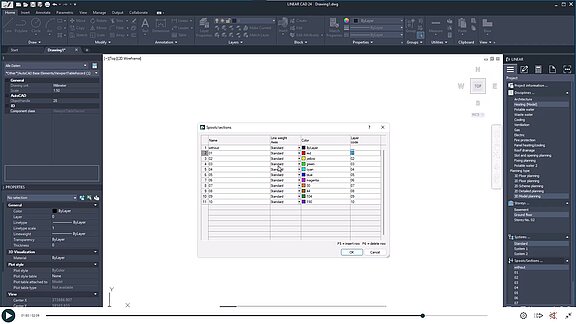E-Learning LINEAR AutoCAD - Tables - Spools