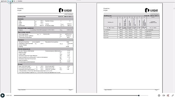 LINEAR heat load - print outs