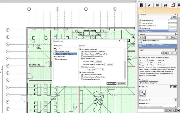 Hüllflächen-Check LINEAR Solutions für Revit