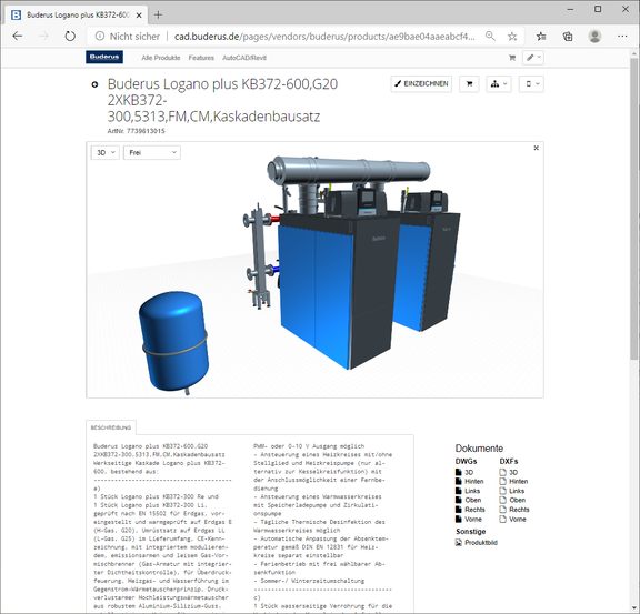 Buderus CAD Browser