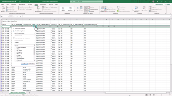 LINEAR Revit Excel Import