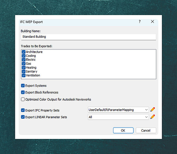 Figure-4_IFC_MEP export dialoge