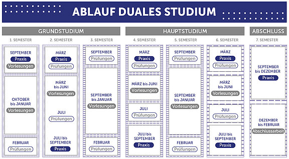 Ablauf duales Studium / Stand Juli 2024