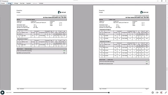 Air duct calculation - Revit and LINEAR - Output