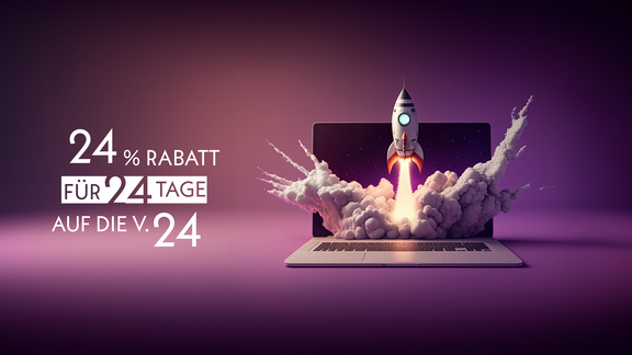 Angebot sichern: 24% Rabatt für 24 Tage auf die V24!