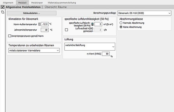 Dänische Heizlastberechnung - LINEAR Solutions 