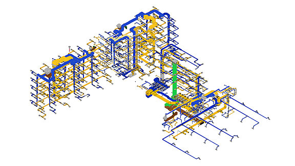 Fig. 2: Isometry Beroepsschool Centrum voor Economie "Franz Ludwig Gehe".