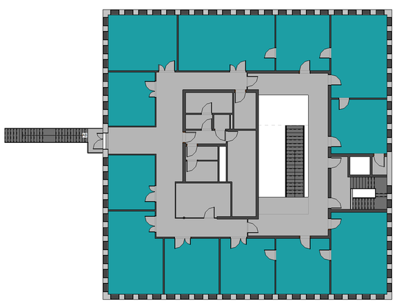 Plattegrond van het voorbeeldkantoor