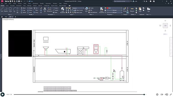 We laten ook zien hoe je een drinkwaterschema maakt met behulp van AutoCAD-opdrachten.