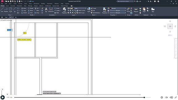 We start with the construction of a floor plan with AutoCAD.