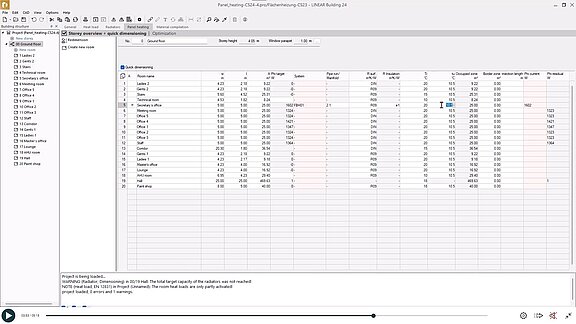 LINEAR E-Learning: Ogrzewanie panelowe - Szybkie obliczanie czasu