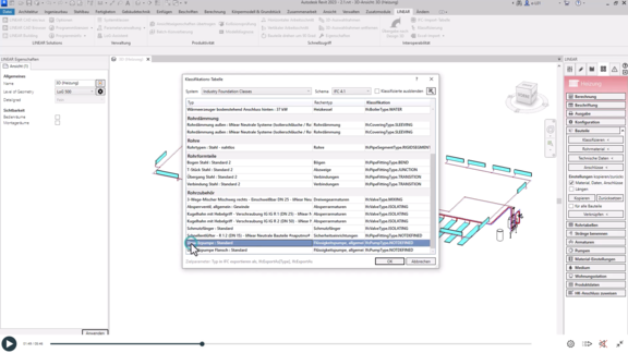 IFC Klassifizierung - LINEAR für Autodesk Revit