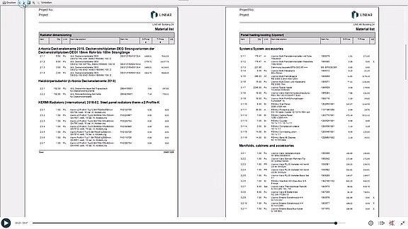 LINEAR E-Learning: Panel heating - material list