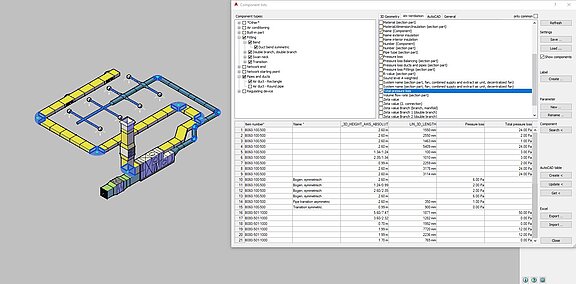 Component lists - LINEAR Solutions for AutoCAD 