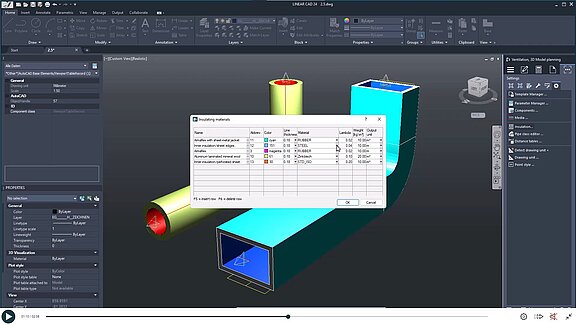 E-Learning LINEAR AutoCAD - Tables - Insulation