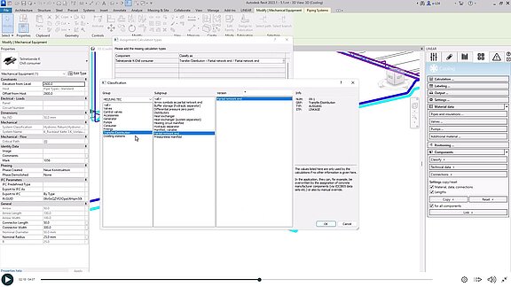 Classificatie - Koelleidingnetwerk berekening in Revit met LINEAR 