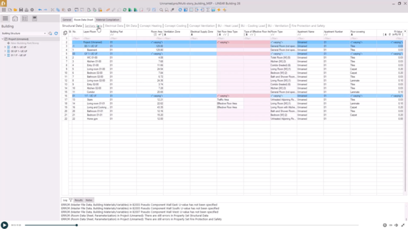 Room data Sheet Module