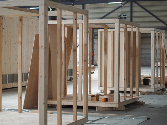 The CUBE during construction phase