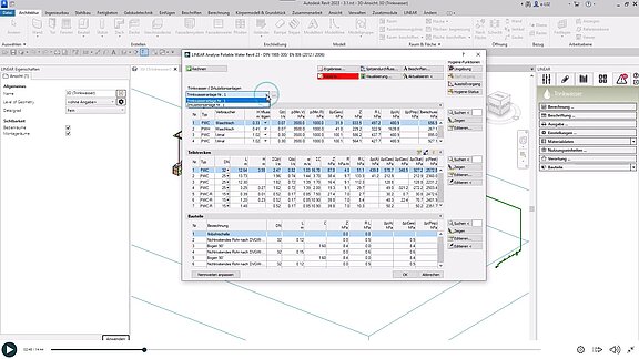 Trinkwasserberechnung_Revit_Hauptfenster