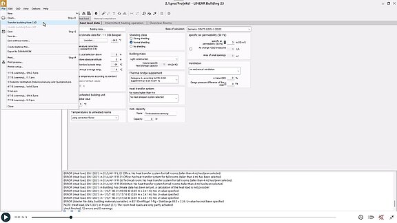 LINEAR heat load - CAD model data import