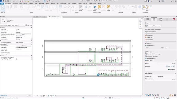 Schemaontwerp met LINEAR in Revit - bekijk filter