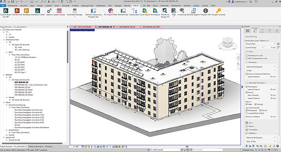 Figure 5: From design to digital twin: Comprehensive BIM model even for confined spaces and complex ceilings