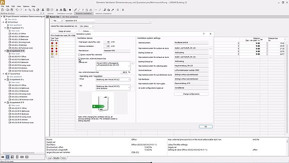 Domestic ventilation - Design - Air system settings