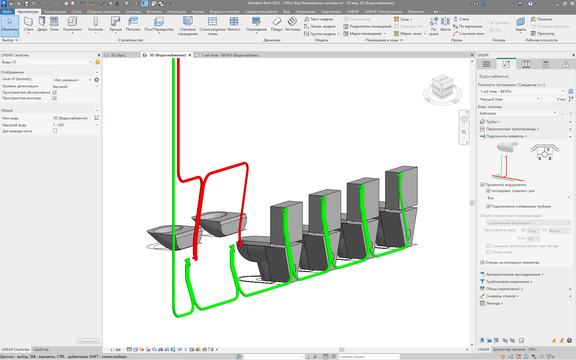 Автоматическое соединение гнущихся труб - LINEAR Solutions для Revit  