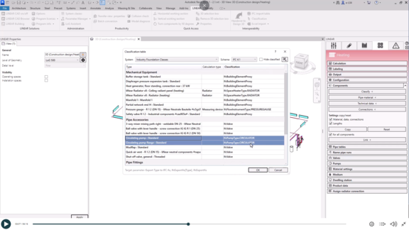 IFC Classification - LINEAR for Autodesk Revit