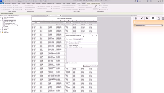  Onderdelenlijsten exporteren naar Revit