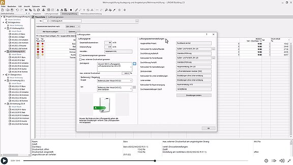 Wohnugnslüftung - Auslegung - Luftsystemeinstellungen