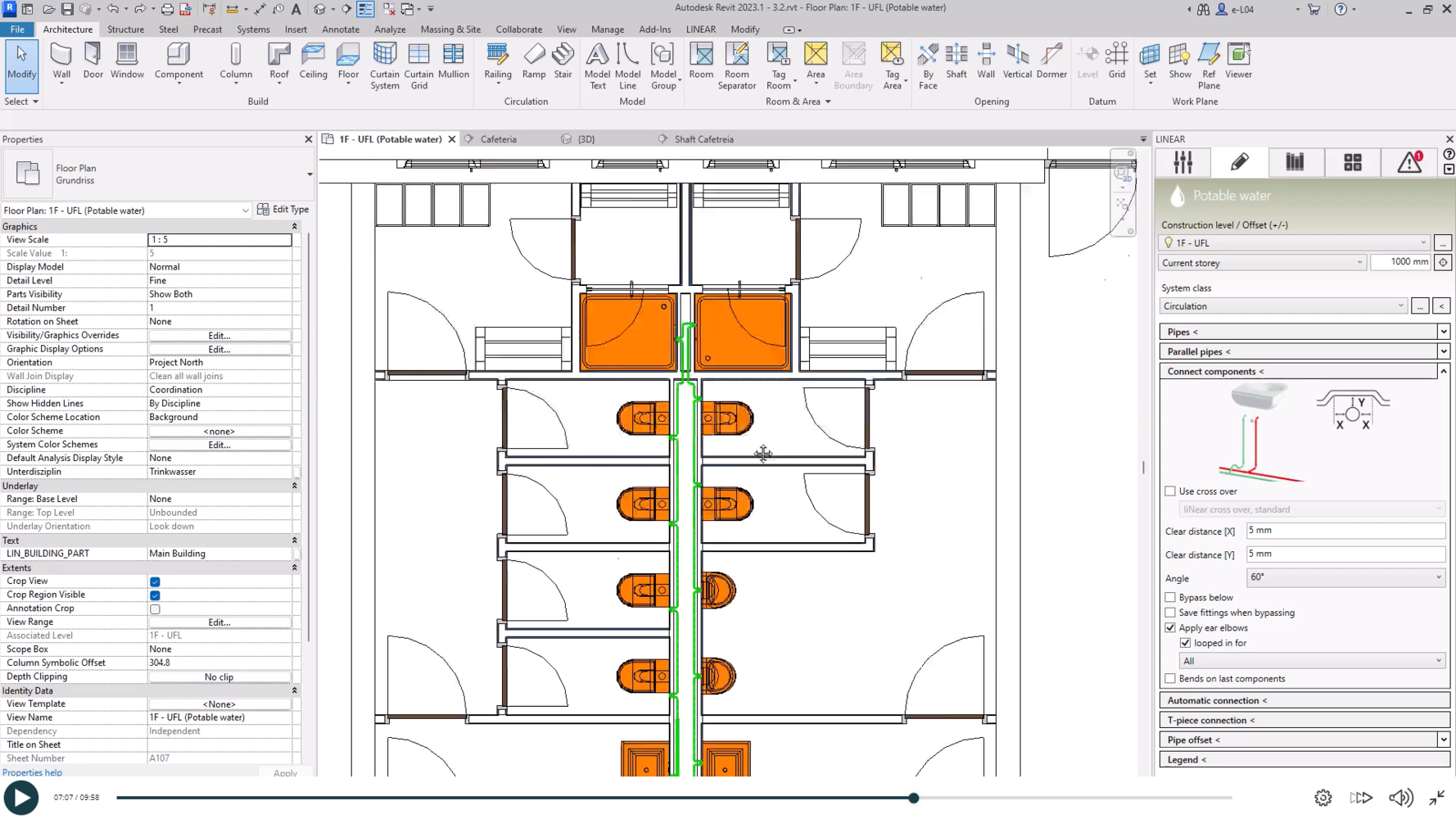 New e-learning course: Constructing potable water (Revit): LINEAR