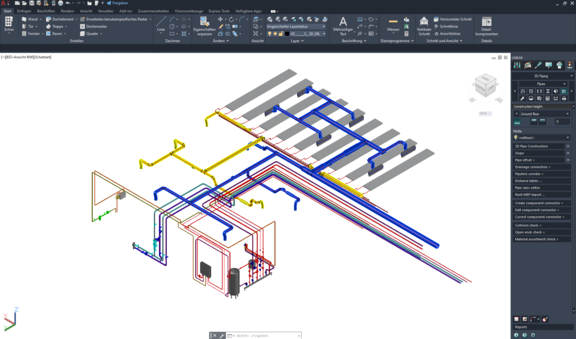 Construction design in AutoCAD based on a Revit model 3