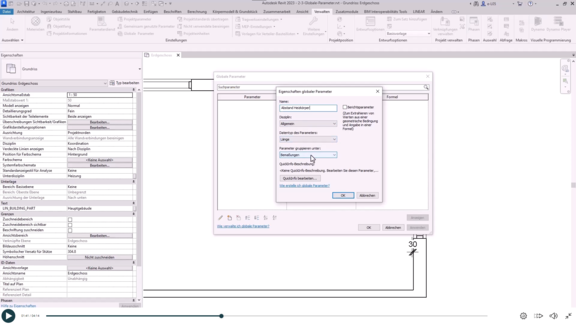 E-Learning Linear - Revit als Datenbank - globale Paramter