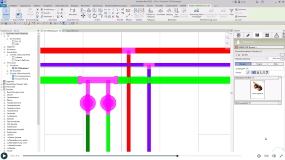 E-Learning: Konstruktion Trinkwasser Revit 5  Strömungsteiler