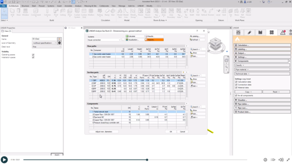 Gas pipe network calculation - Revit - Calculation