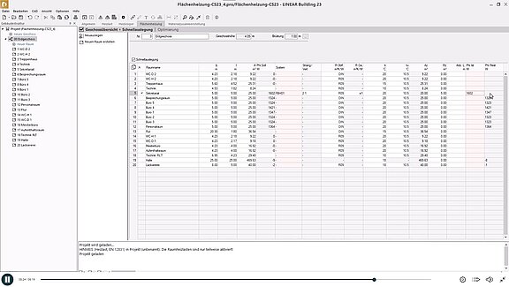 E-Learning LINEAR: Flächenheizung - Schnellauslegung