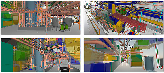 Abb. 3: Die Planung wurde konsequent in 3D durchgeführt und ermöglichte eine reibungslose Kollaboration aller Beteiligten im Gesamtmodell (Bilderreihe:PLANplus)