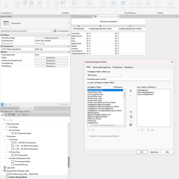 Zonen | LINEAR & Revit