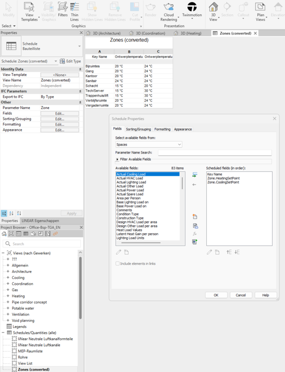 Zones | LINEAR & Revit