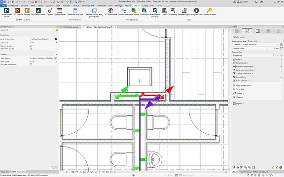 Riser symbols in floor plans in Revit