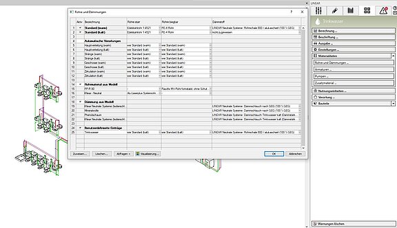 Automatische Verortung in Hauptverteilung-, Strang und Geschossleitungen - LINEAR Solutions für Revit 