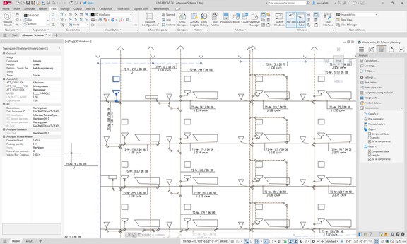 Fig. 12: The new LINEAR properties dialog adds another panel to the user interface (in this example docked on the left)