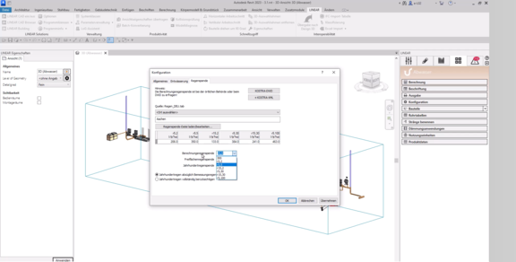 Konfiguration der Regenwasserrohrnetzberechnung