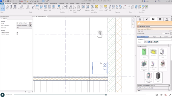 E-Learning: Gas construction - placing parts