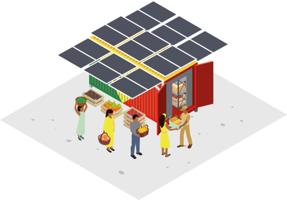 autarken solarbetriebenen Kühlhäusern