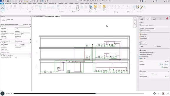 Schemaontwerp met LINEAR in Revit - Schematische weergave