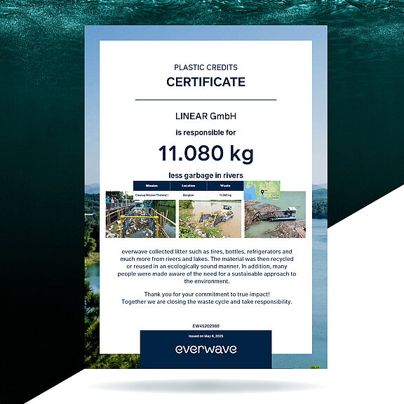 Figure 2: Team waste compensation certificate