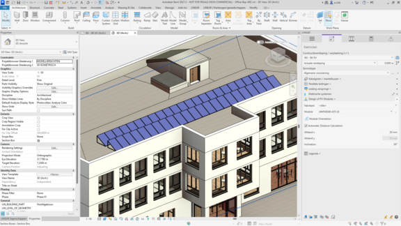 Fotovoltaïsche systemen – PV-modules met directe voorvertoning op dakvlakken plaatsen