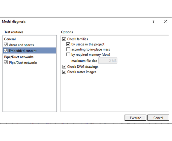 revit model diagnosis